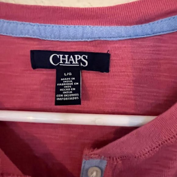 Chaps size Large, Coral w/light blue trim - Picture 4 of 4